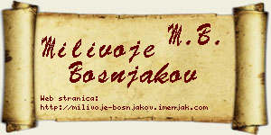 Milivoje Bošnjakov vizit kartica
